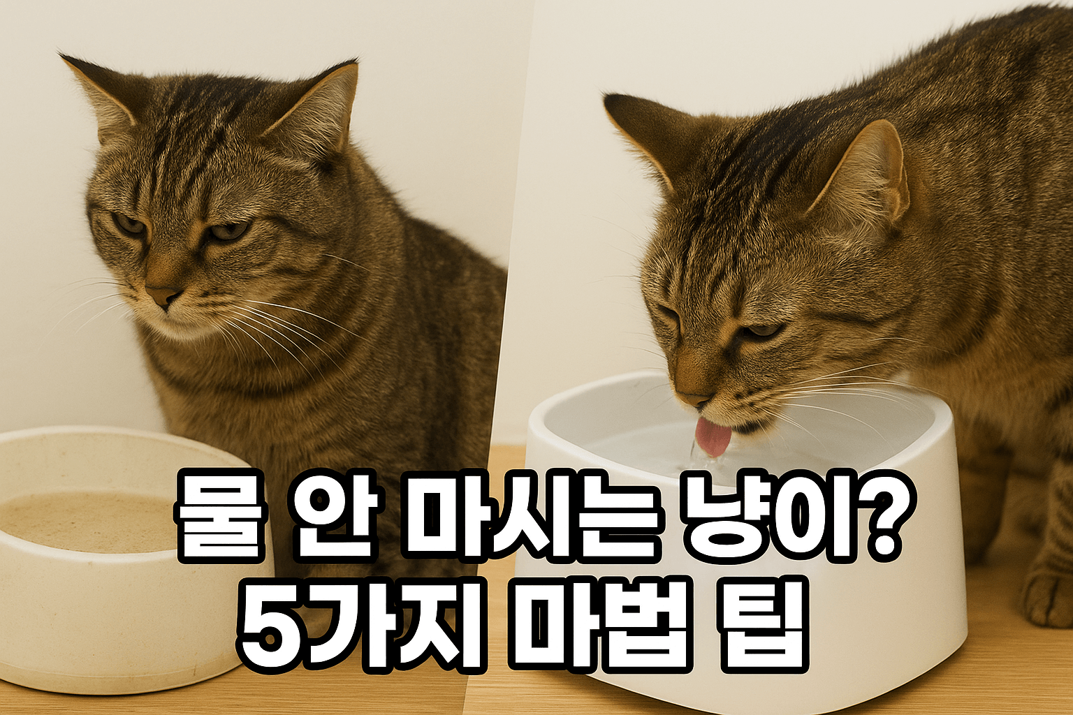 물 안마시는 냥이? 5가지 꿀 팁