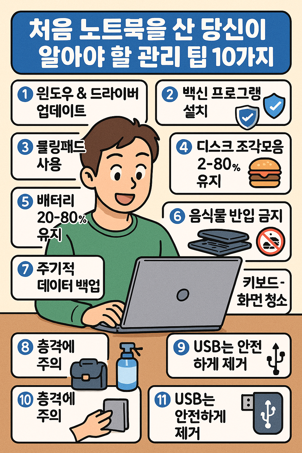 처음 노트북을 샀다면? 꼭 알아야 할 관리 팁 10가지
