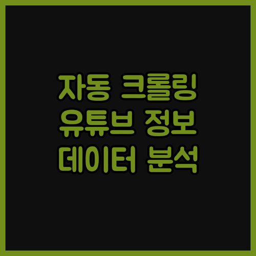 자동 크롤링으로 유튜브 영상 정보 수
