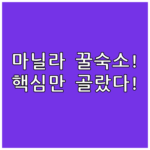 MOA 솔레어 오카다 인근 마닐라 베..