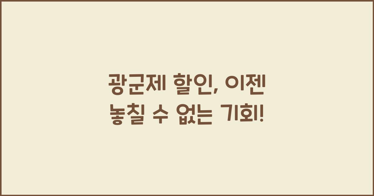 광군제 할인
