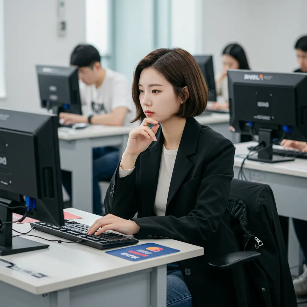 주 4일제 시행 기업에서 일하고 있는 여성의 모습