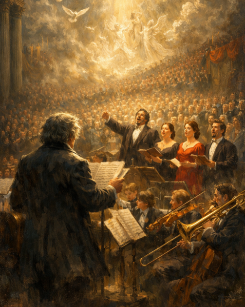 베투벤 교향곡 9번 공연 관련 그림