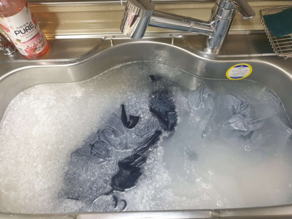 누런 때 세탁물 때빼기