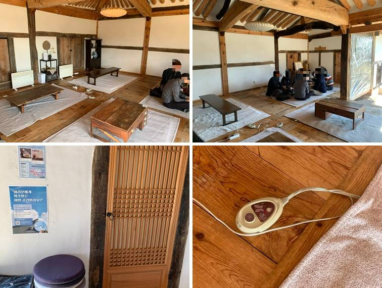 넓은 자리와 전기장판과 담요