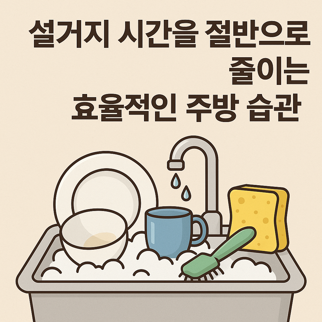 설거지 시간을 절반으로 줄이는 효율적인 주방 습관