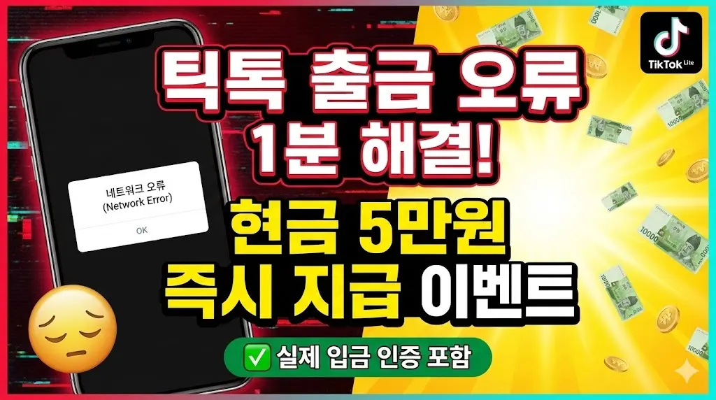 출금 실패..." 틱톡 라이트 오류 1분 만에 해결