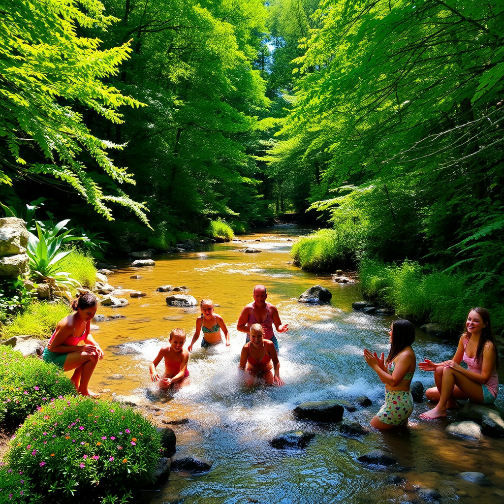 이번 여름여행은 울창한 숲 속에 있는 아름다운 계곡에서 시원한 물놀이를 즐기세요~