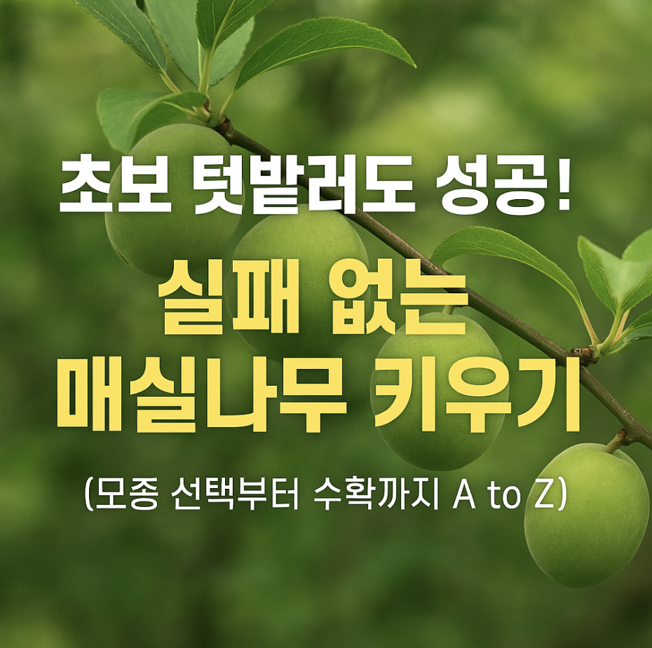 초보 텃밭러도 성공! 실패 없는 매실나무 키우기 (모종 선택부터 수확까지 A to Z)