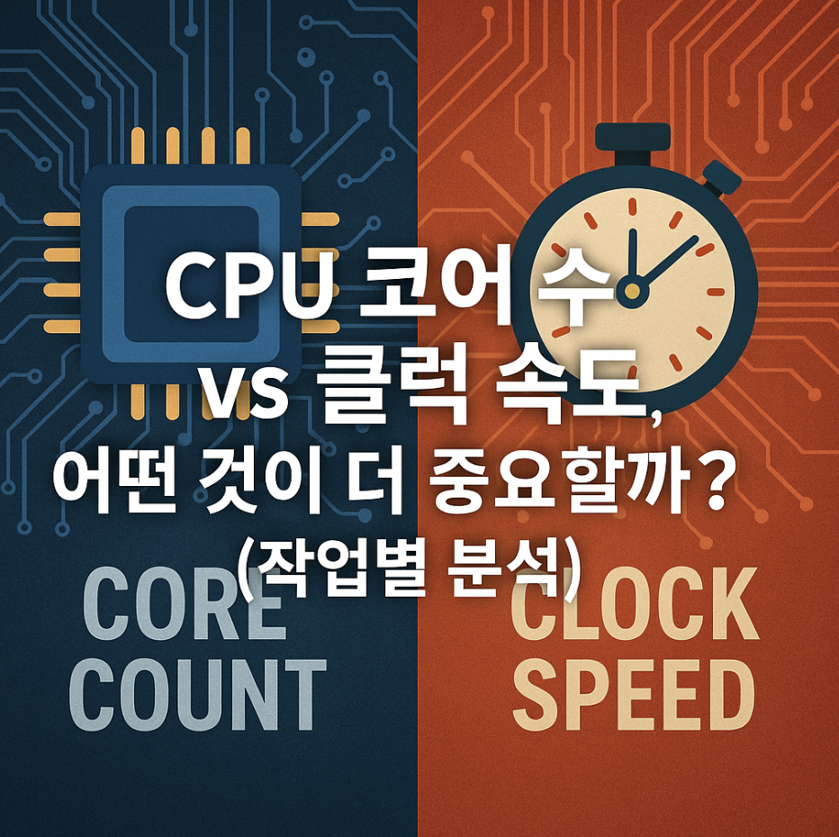 CPU 코어 수 vs 클럭 속도, 어떤 것이 더 중요할까? (작업별 분석)