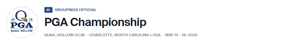 2025 PGA 챔피언십 중계 조편성 우승상금