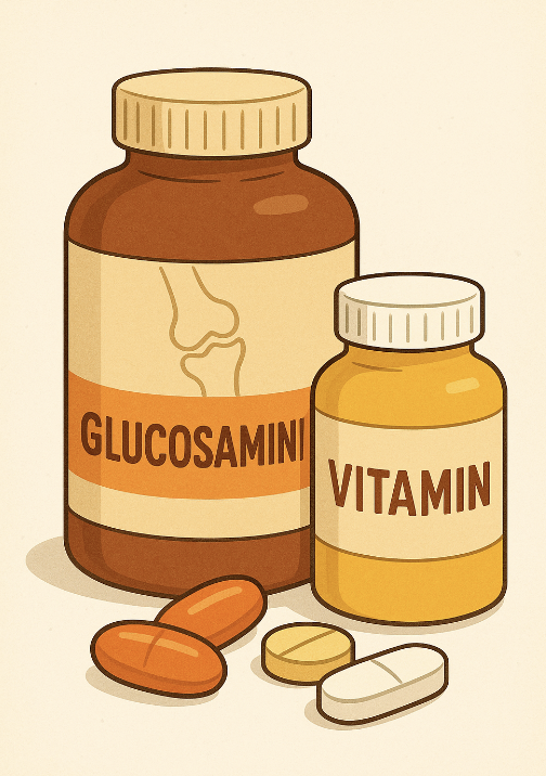 글루코사민 비타민 약에 대한 이미지