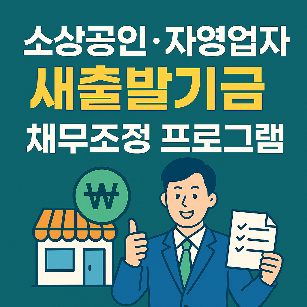 소상공인, 자영업자 새출발기금 채무조정 프로그램