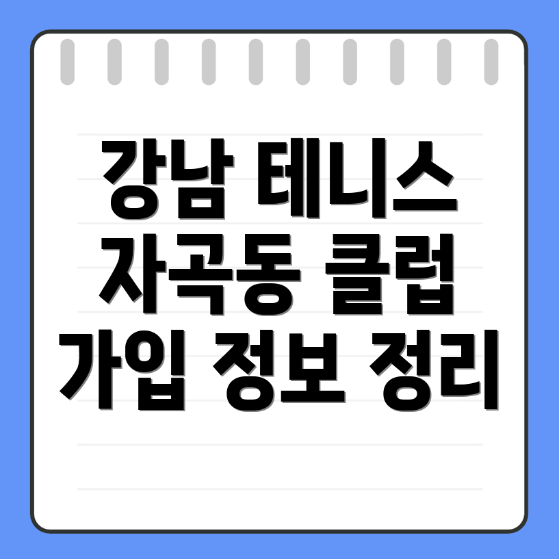 자곡동 테니스 클럽