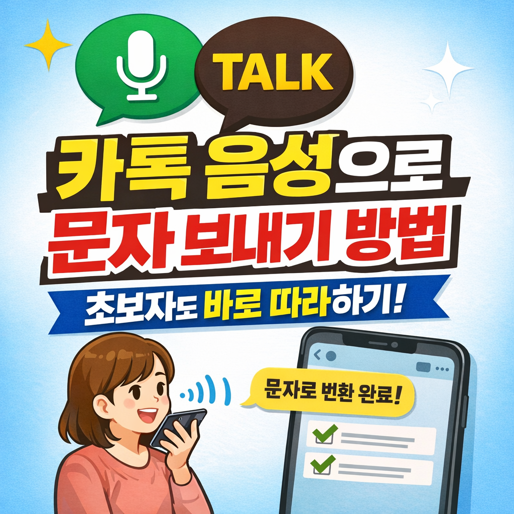 카톡 음성으로 문자 보내기 방법