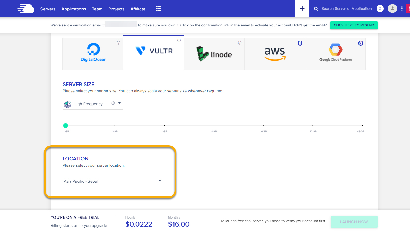 클라우드웨이즈: Vultr 서버(서울 리전)가 다시 추가되었습니다