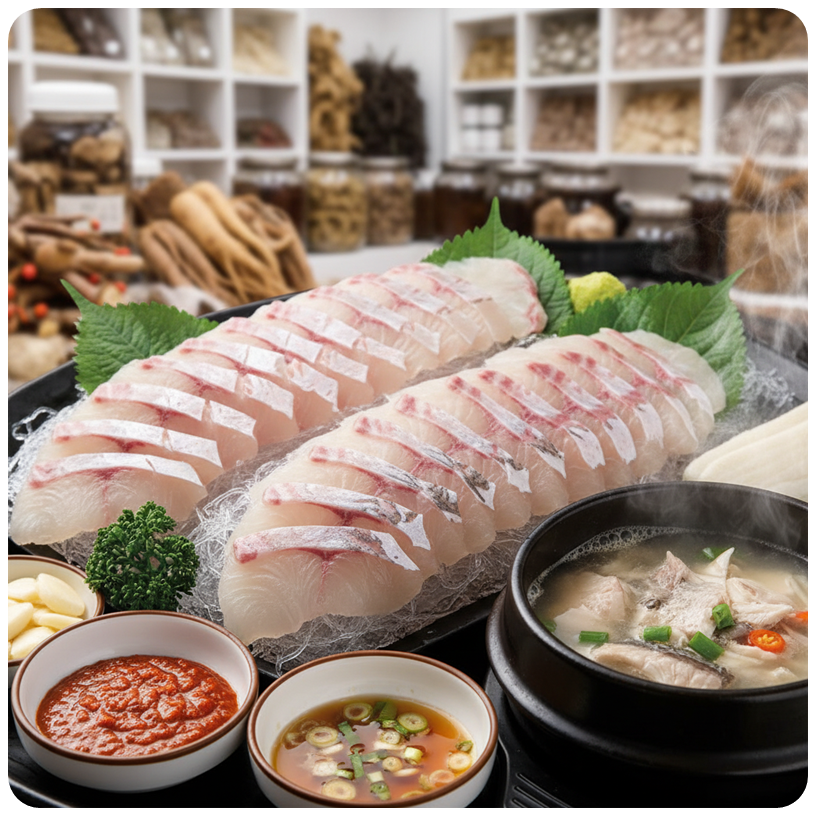 광어 제철, 효능