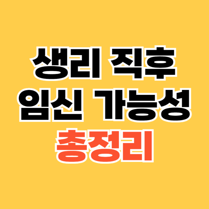생리 직후 임신 가능성