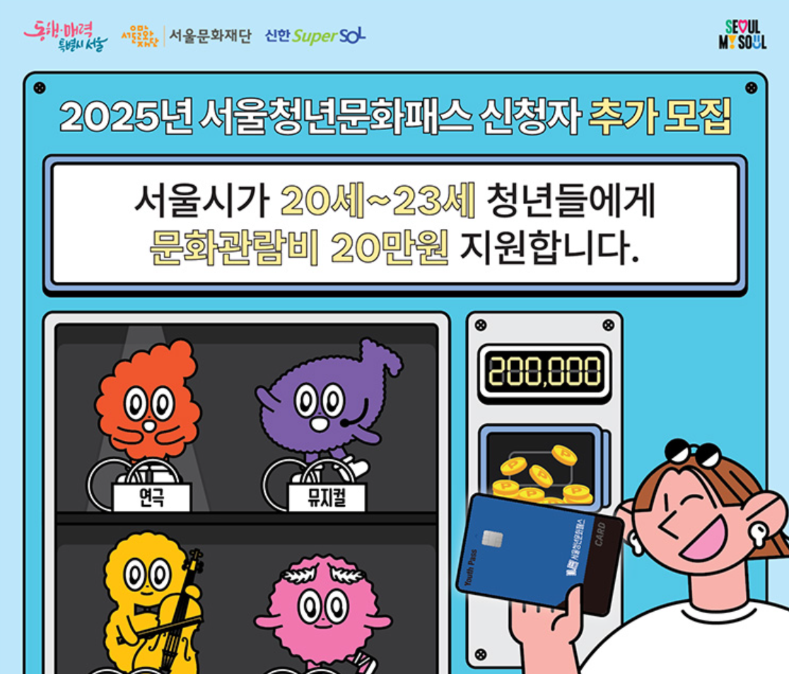 서울 청년문화패스 2차 모집기간 ㅣ문화이용권 20만원 신청방법 총정리