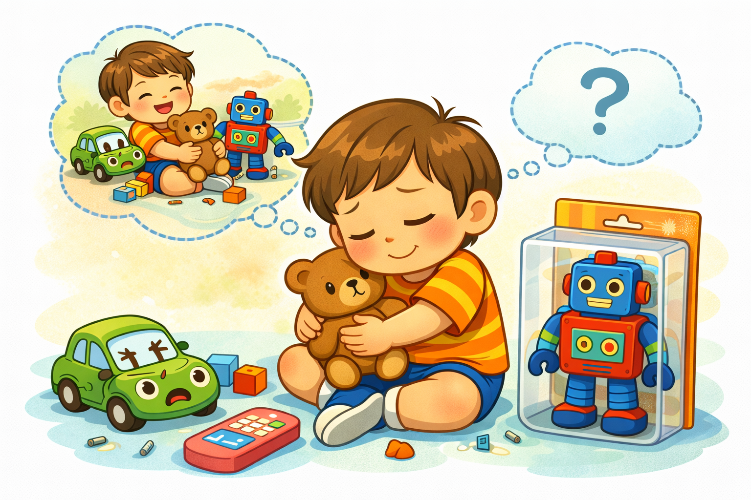 새로운 장난감보다 익숙한 장난감을 찾는 이유