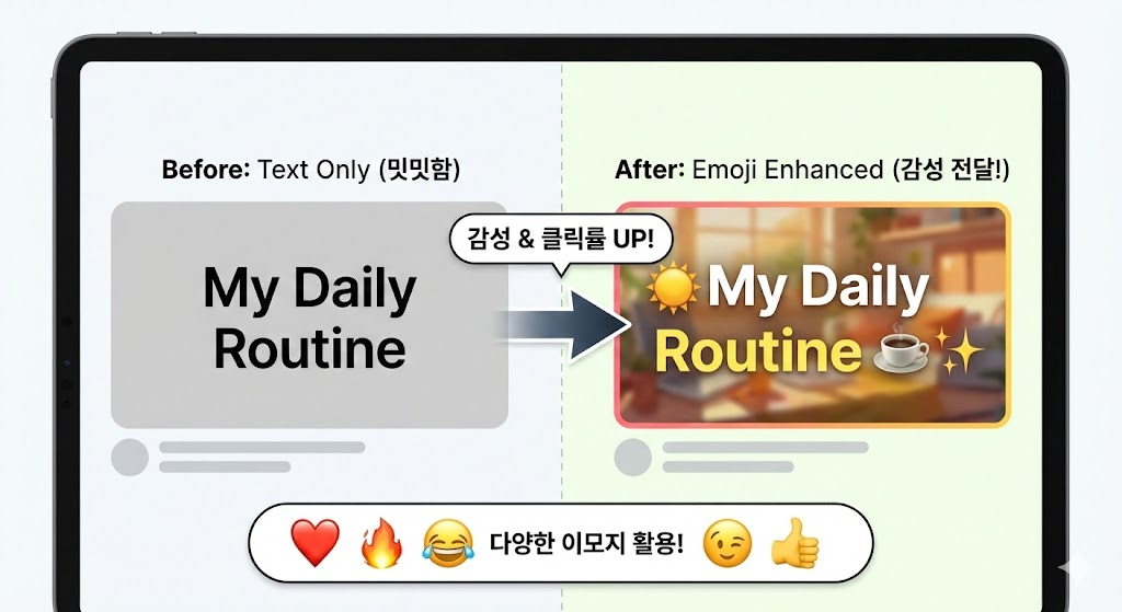 이모지(Emoji) 활용법: 썸네일에 이모지를 효과적으로 넣어 감성 전달하기