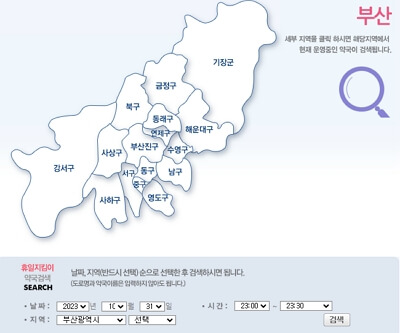 휴일지킴이 약국 확인하는 방법