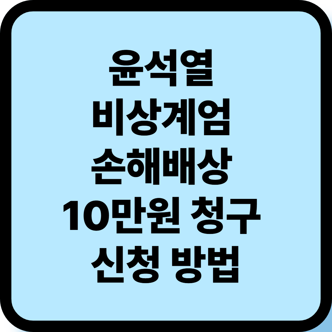 제목은 윤석열 비상계엄 손해배상 청구 방법