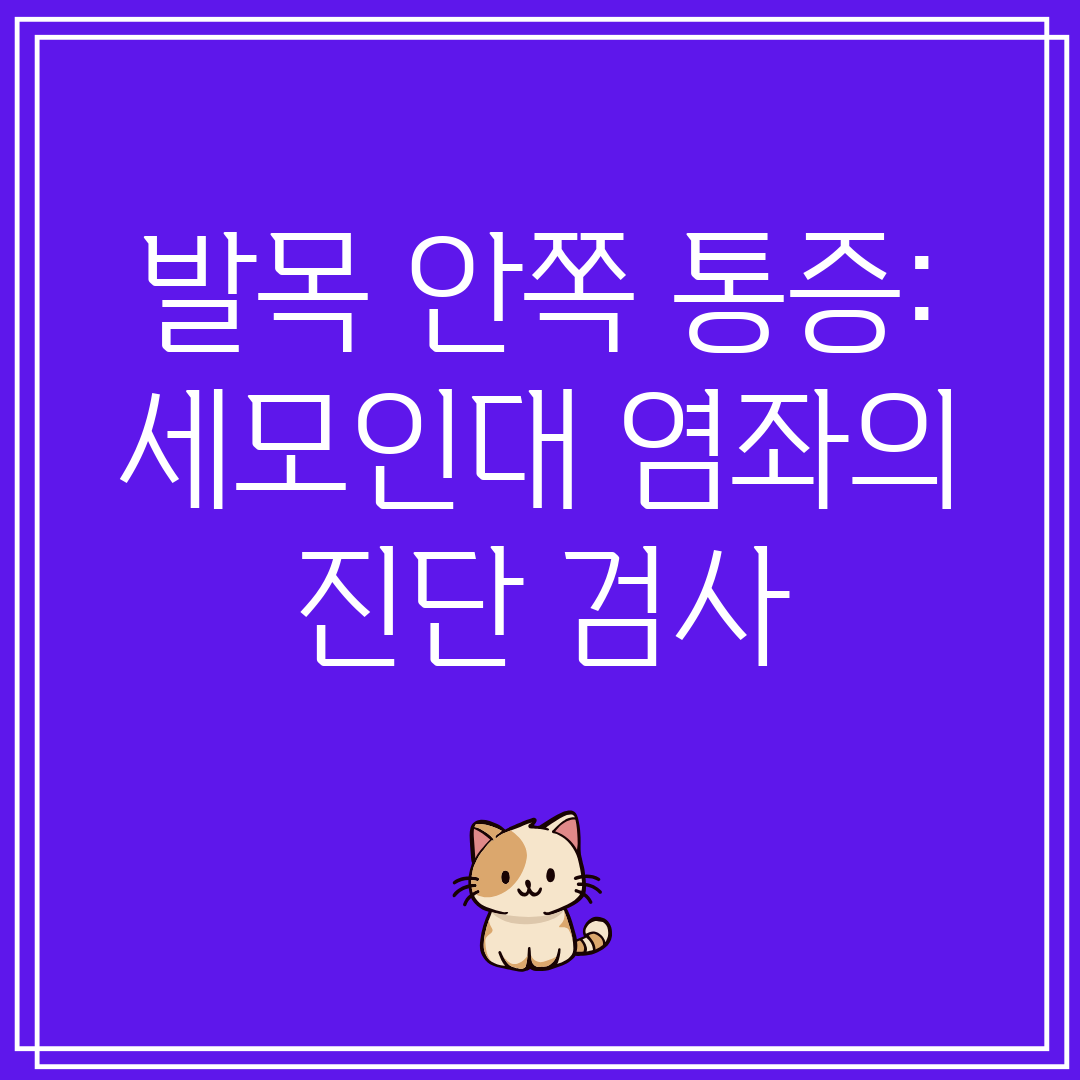 발목 안쪽 통증 세모인대 염좌의 진단 검사