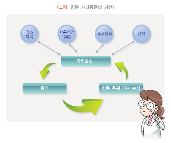 항문주위농양 원인, 증상, 치료방법