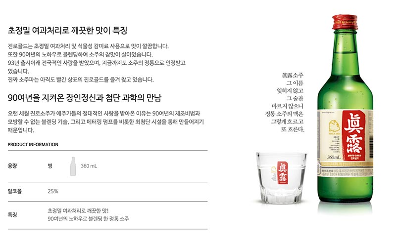 진로 골드 도수