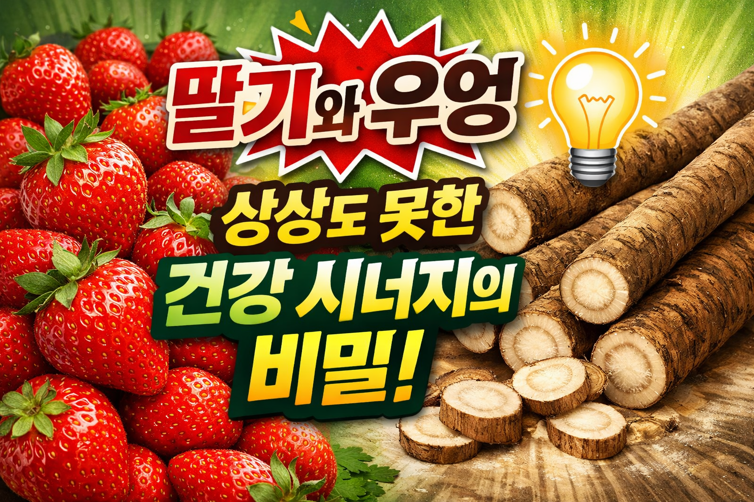 딸기와 우엉