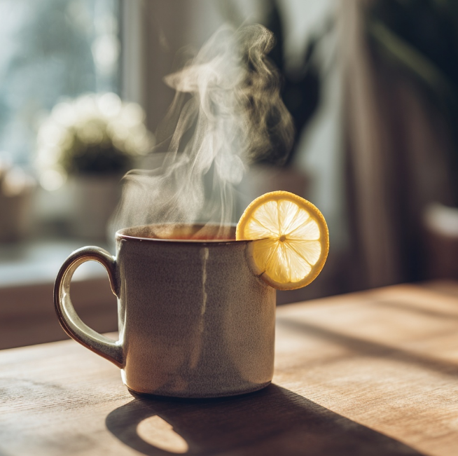 찻잔에 담은 유자차