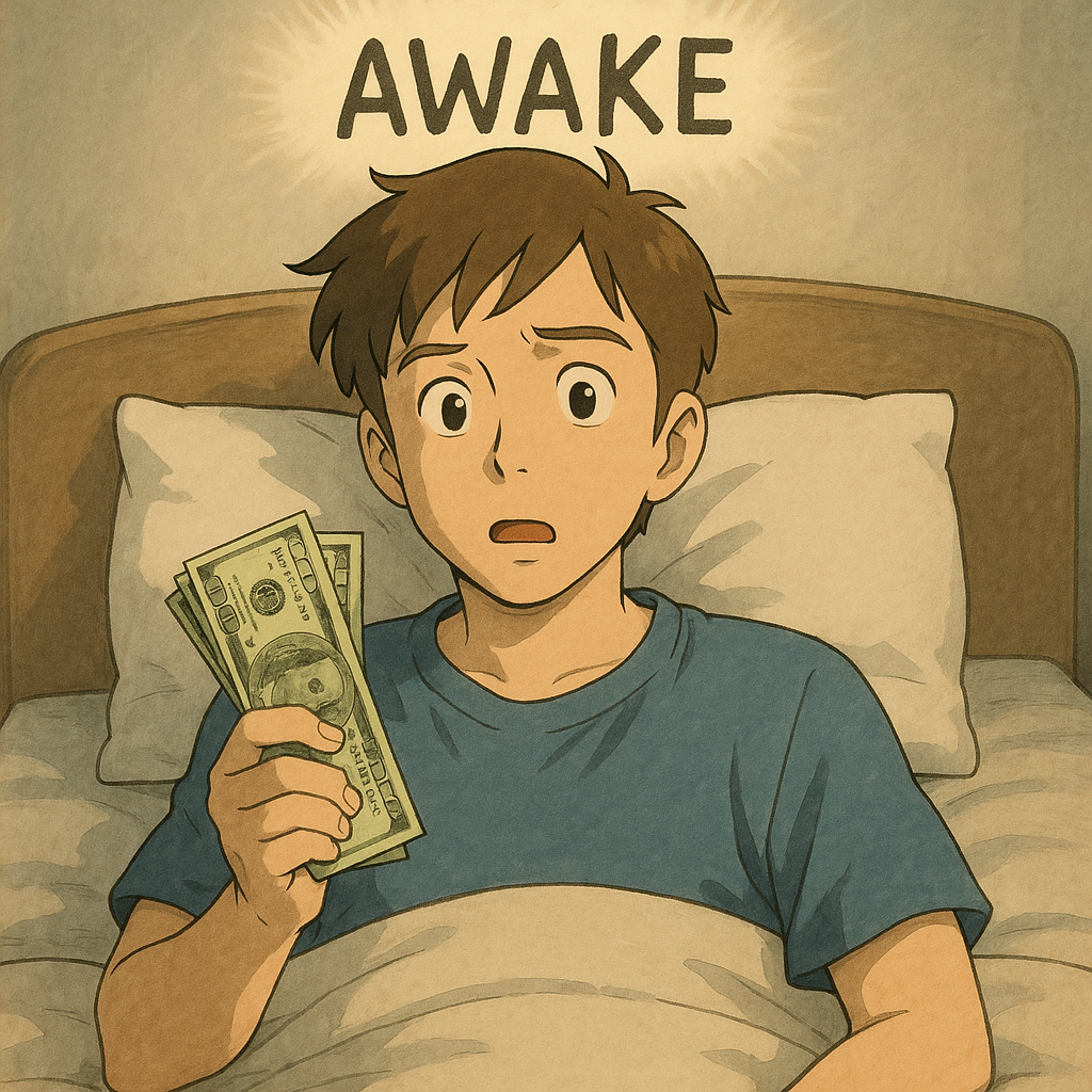 돈을 받고 꿈에서 깨어나는 꿈