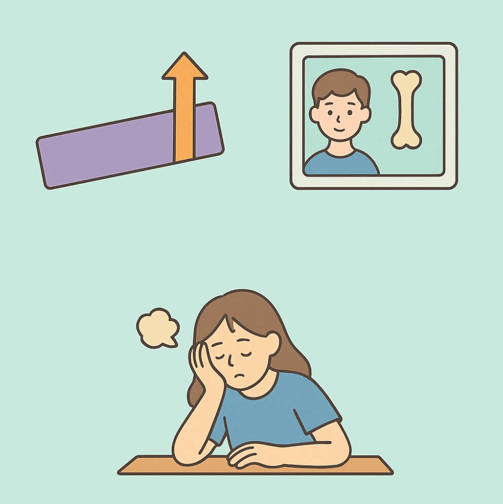 성장기 청소년이 앉아있는 이미지