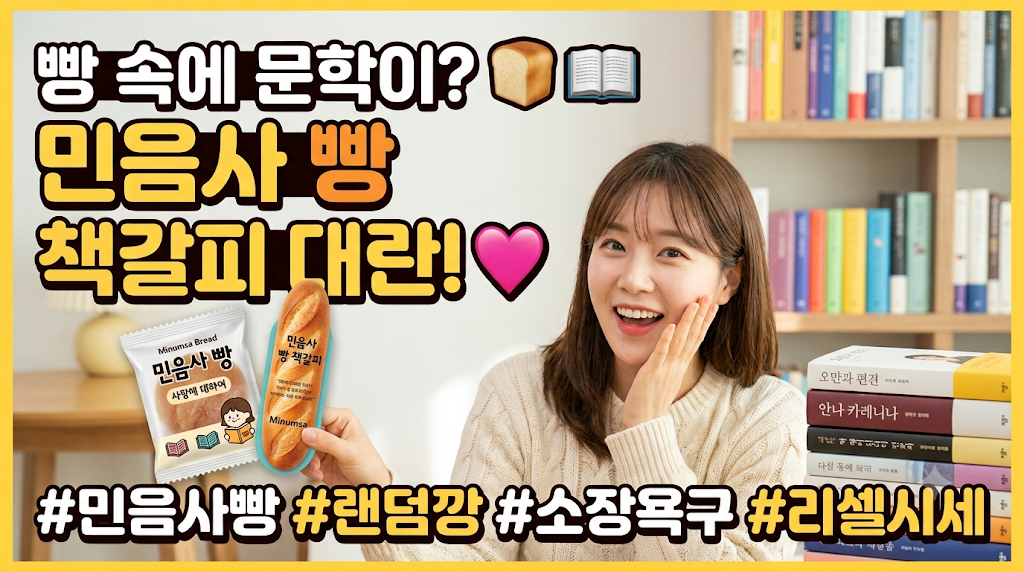 민음사 빵 책갈피 대란 랜덤깡 소장욕구 리셀시세