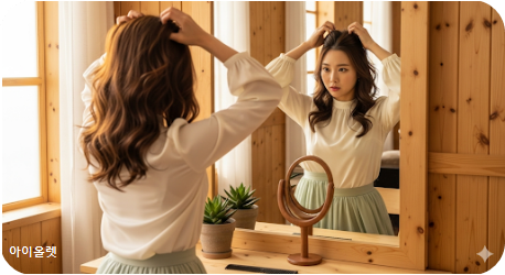 머리카락을 자르기로 결심한 델라