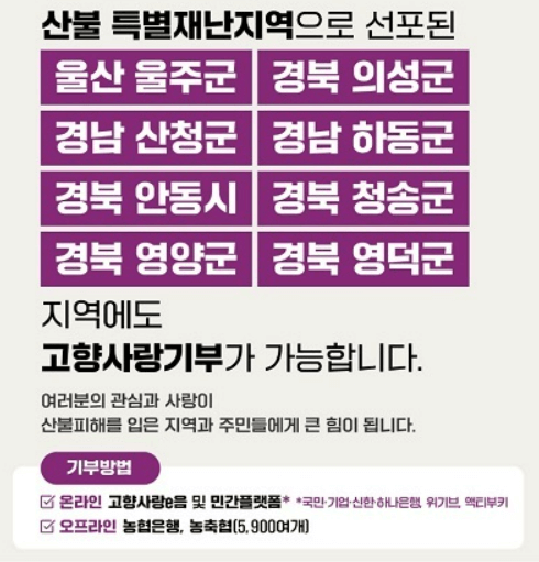 산불 특별재난지역