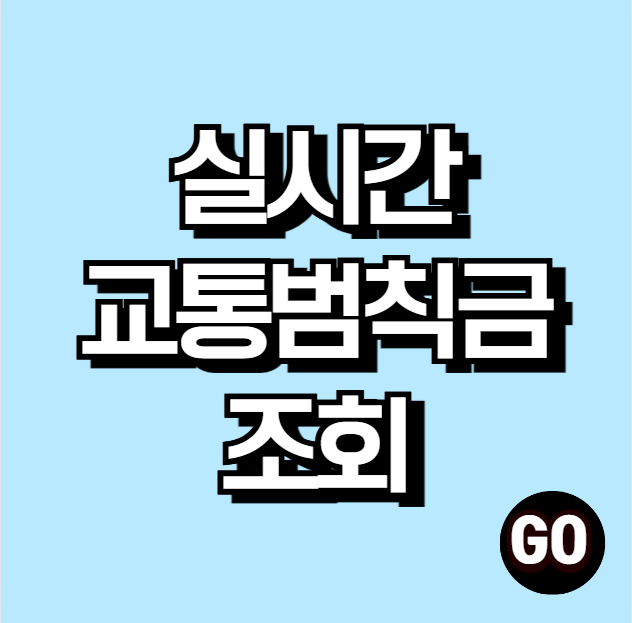 교통 민원 24시 교통 범칙금 조회 방법