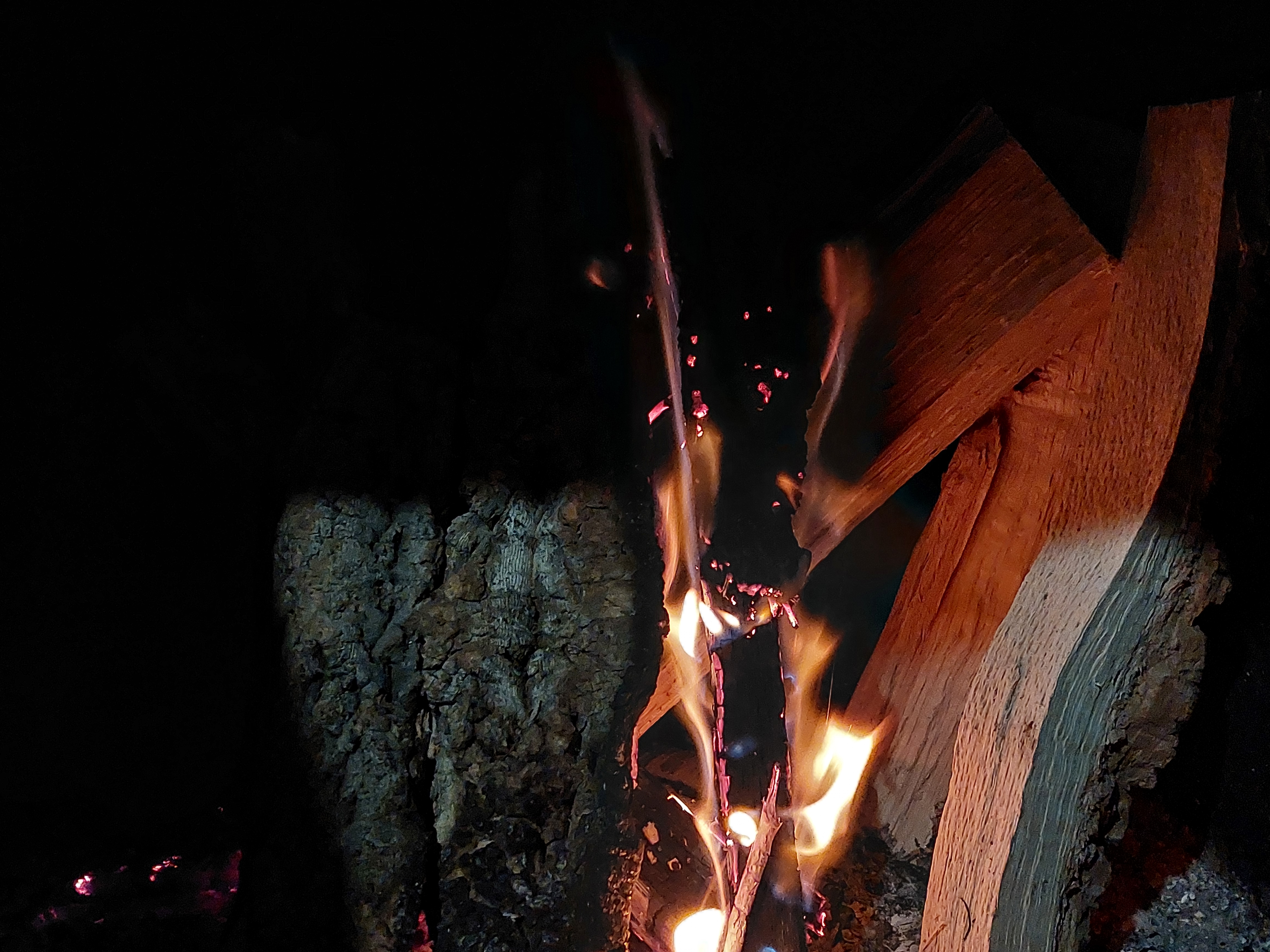 벽난로 모닥불 장작