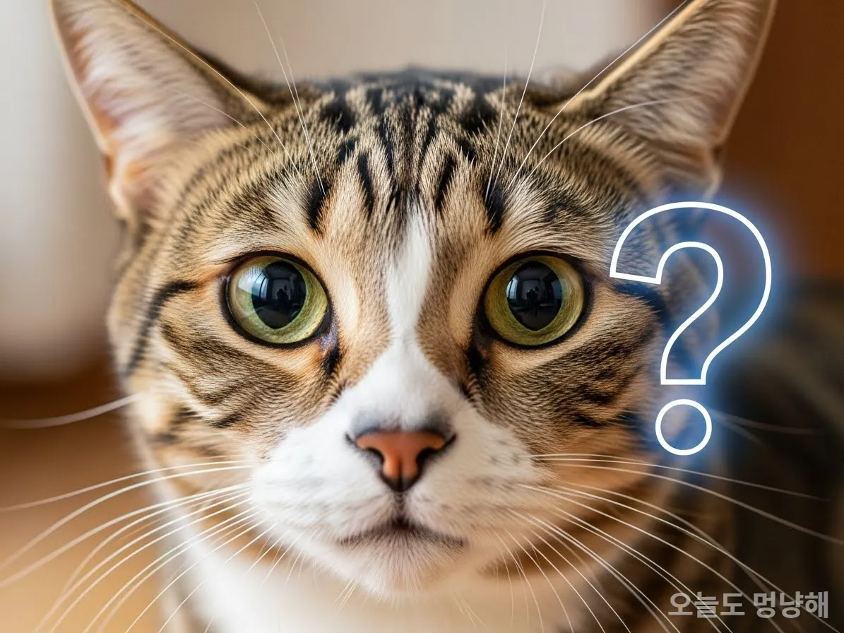 궁금증 가득한 고양이 얼굴과 우다다의 숨겨진 이유
