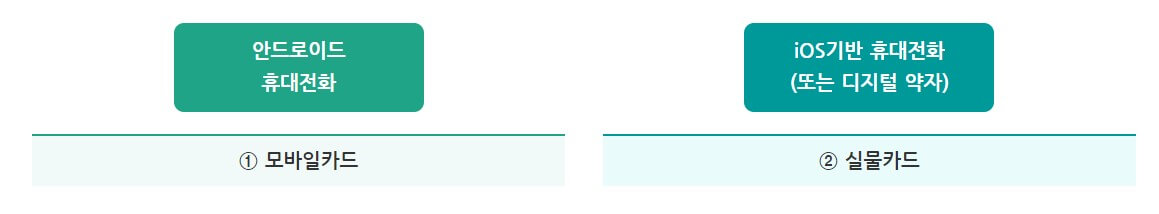 기후동행카드 종류(출처:서울시)