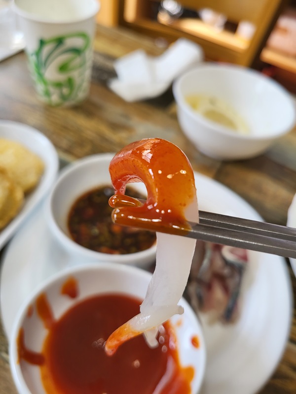 거문도 남강레스토랑 서비스-무늬오징어회&amp;#44; 방어회