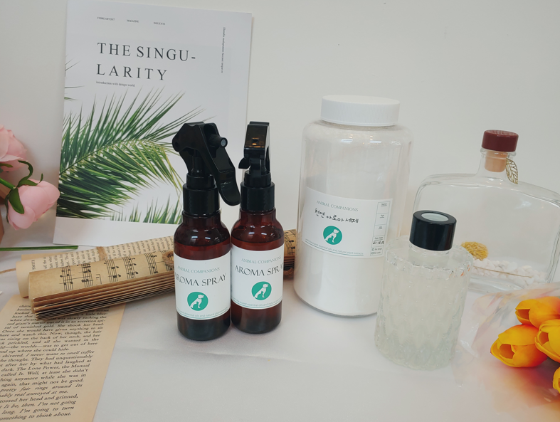 애완견을 위한 아로마 세탁세제와 스프레이, 디퓨저