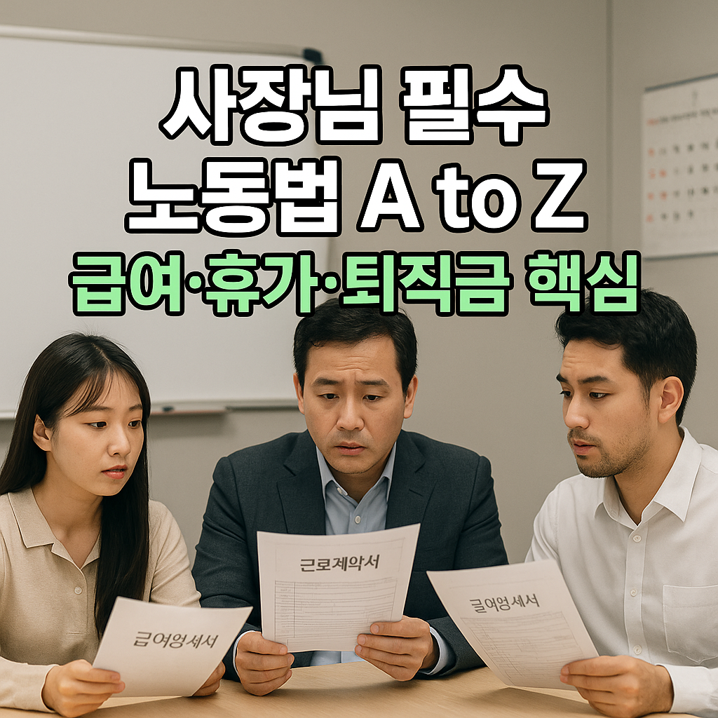 사장님이 챙겨봐야 할 노동법 사항
