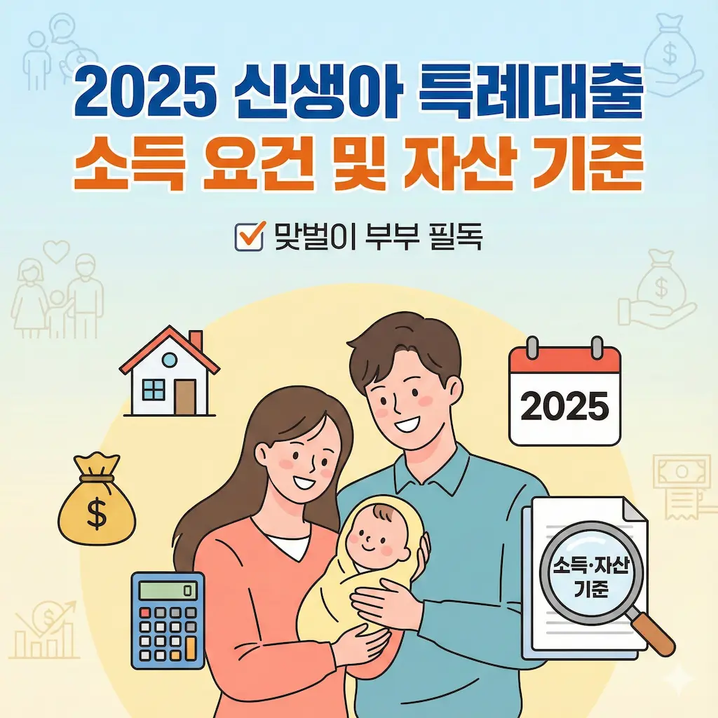 2025 신생아 특례대출 소득 요건 및 자산 기준