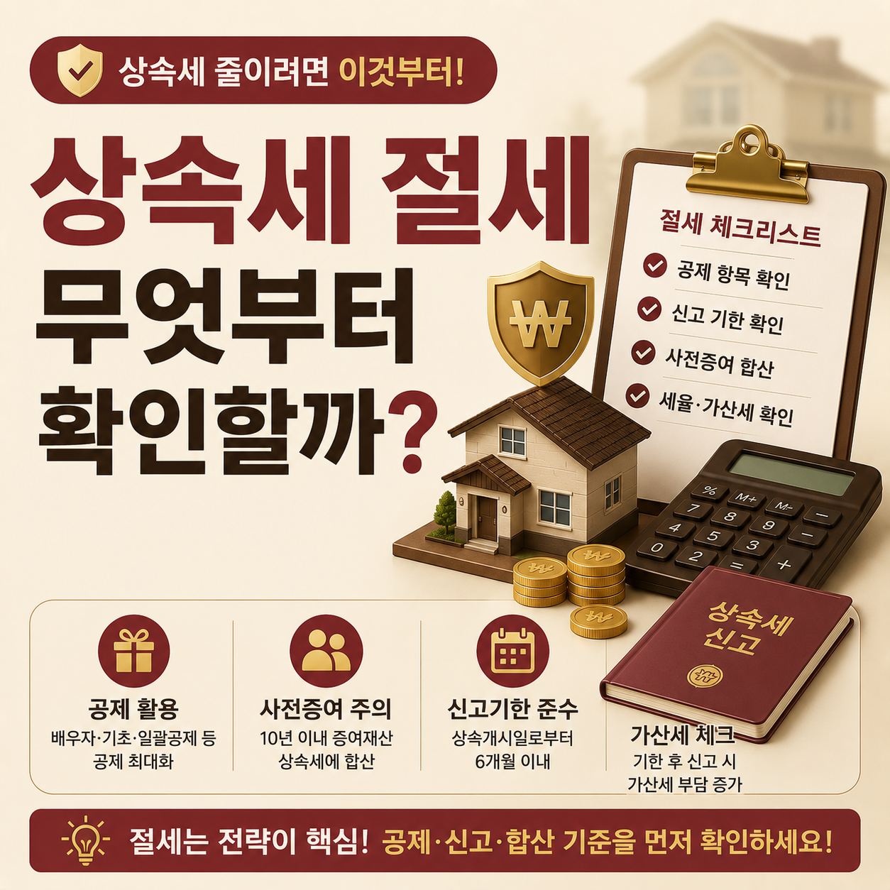 상속세 절세 시 확인해야 할 공제와 신고 기준 안내 이미지