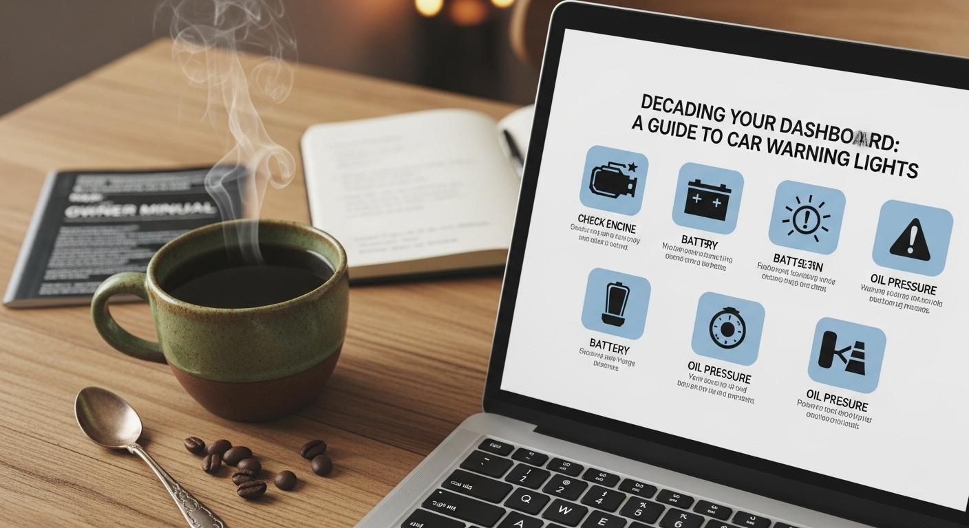 자동차 경고등 종류 커피잔