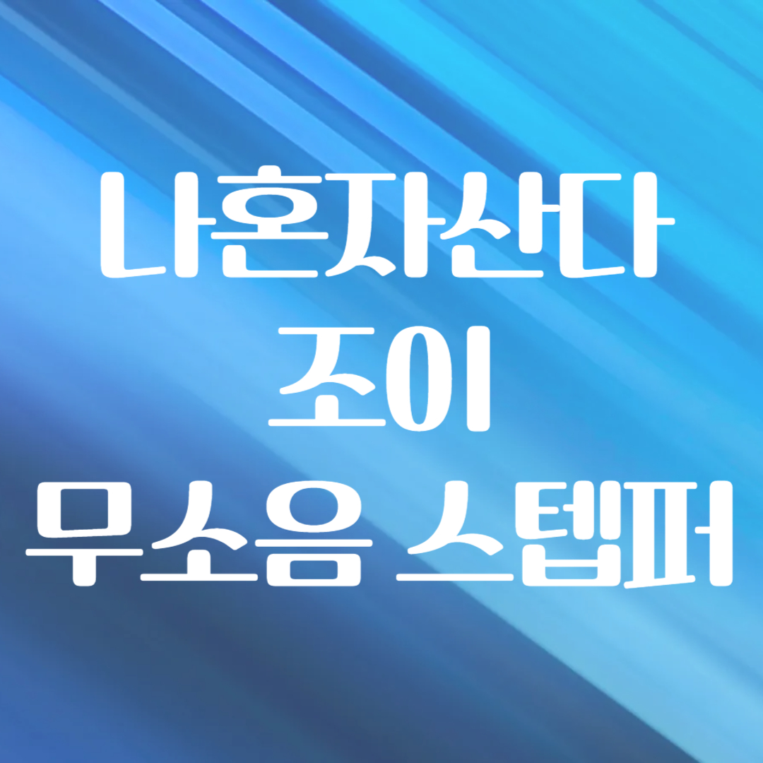 나혼자 산다 조이 무소음 스텝퍼