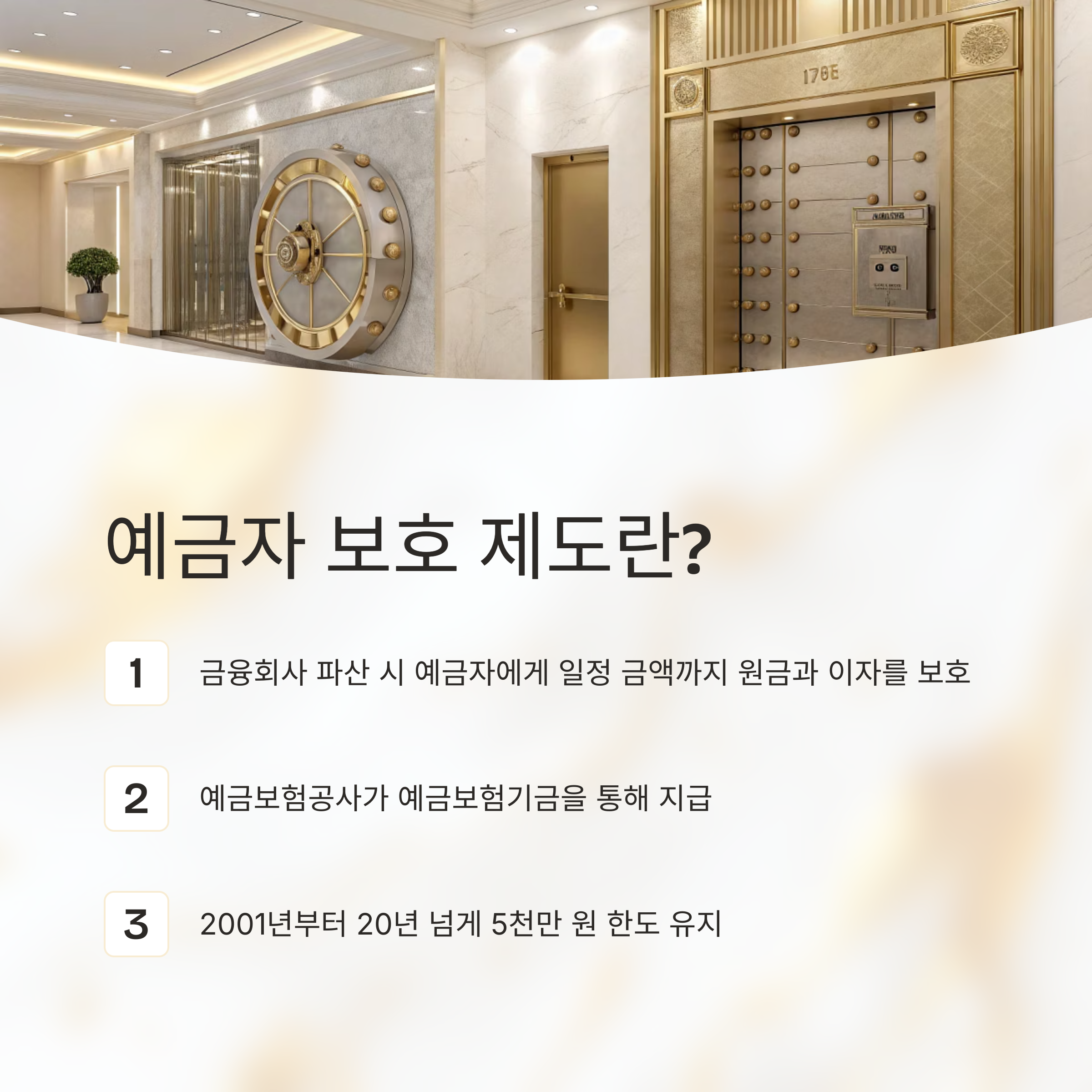 예금 보호 한도 1억 원 상향 (2025년 9월 1일 시행)