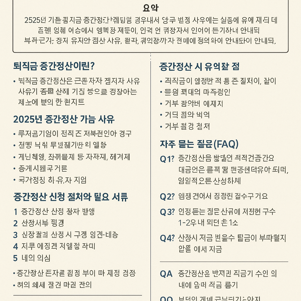 퇴직금 중간정산